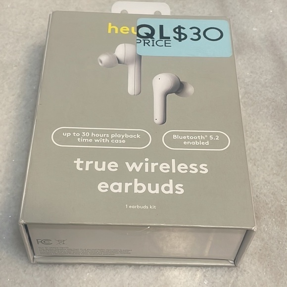 Heyday earbuds White true wireless sweat resistant Bluetooth 5.2 enabled New - Picture 4 of 4